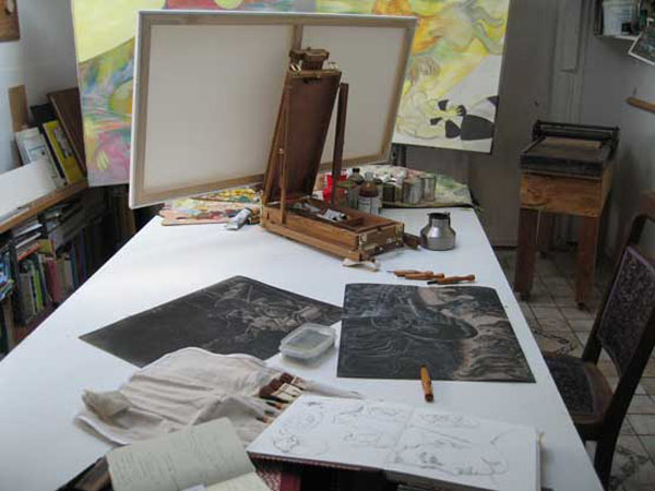 Susana's work space